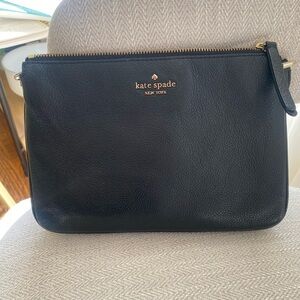 Kate Spade Black Leather Clutch
